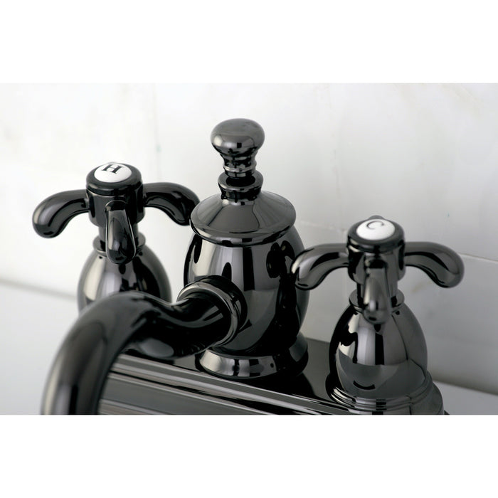 Kingston Brass NS7100TX 4 in. Centerset Bathroom Faucet, Black Stainless Steel