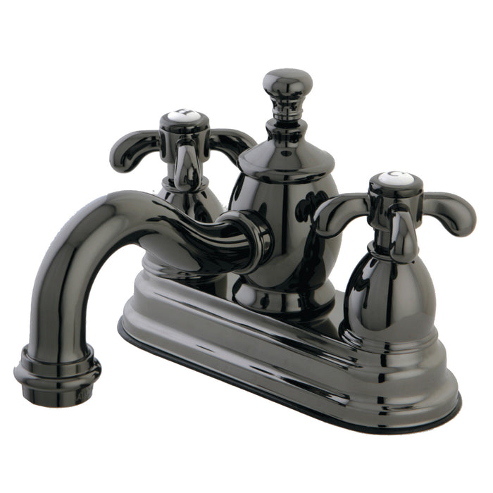 Kingston Brass NS7100TX 4 in. Centerset Bathroom Faucet, Black Stainless Steel