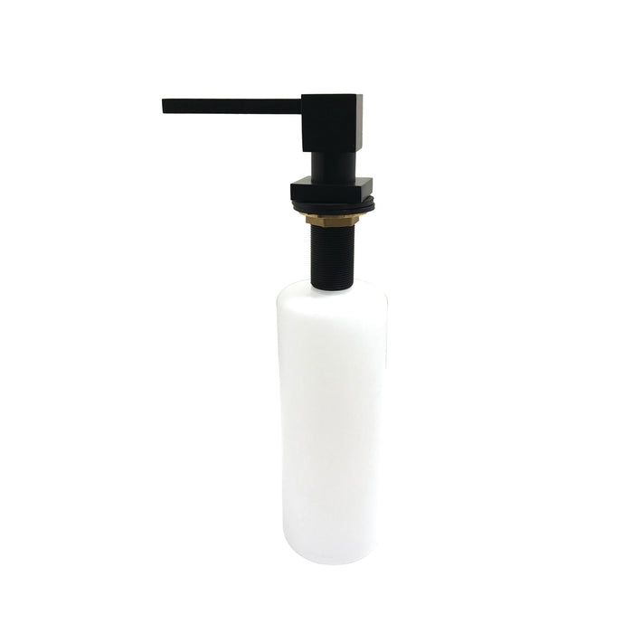 Kingston Brass SD8410 Soap Dispenser With Straight Nozzle 17 oz, Matte Black