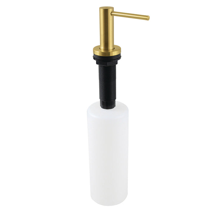 Kingston Brass SD8617 Elinvar Stainless Steel Nozzle Soap Dispenser, 17 oz, Brushed Brass