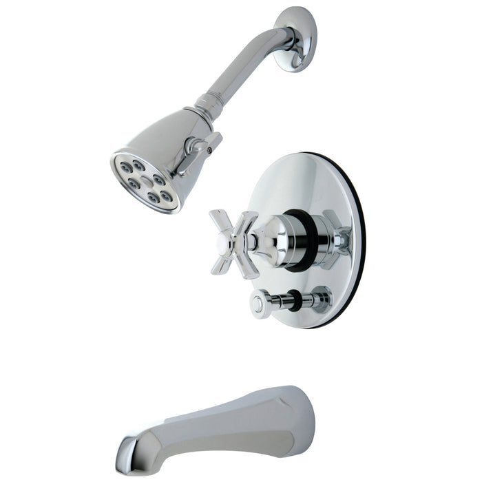 Kingston Brass VB86910ZX Millennium Tub and Shower Faucet, Polished Chrome