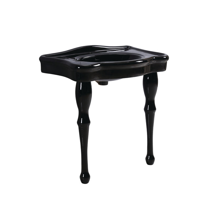 Kingston Brass VPB5321K Imperial 32" Ceramic Console Sink (1-Hole), Black