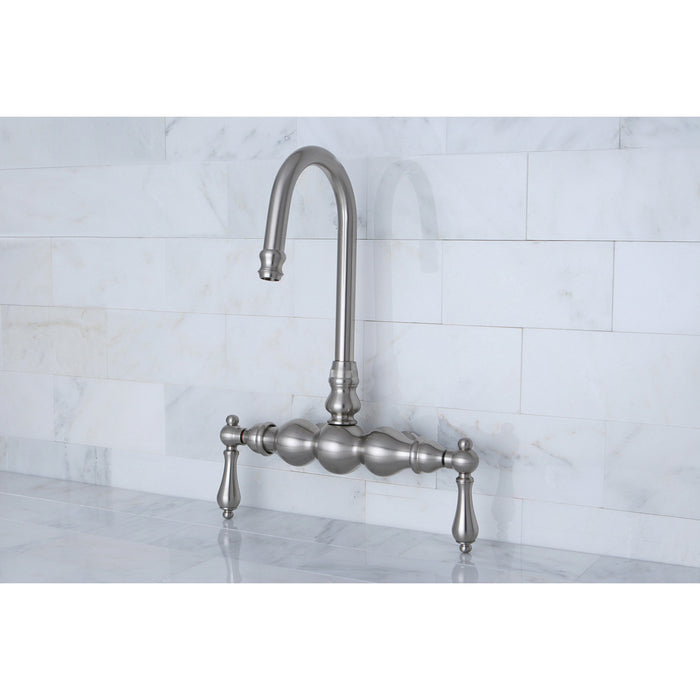 Kingston Brass ABT300-8 Vintage Gooseneck Faucet, Brushed Nickel