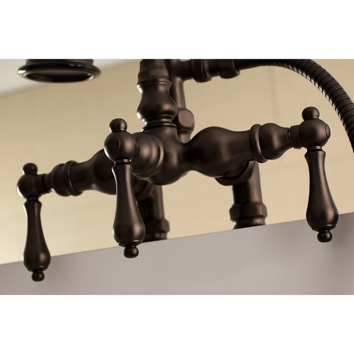 Kingston Brass AE13T5 Aqua Vintage Clawfoot Tub Faucet with Hand Shower, Oil Rubbed Bronze