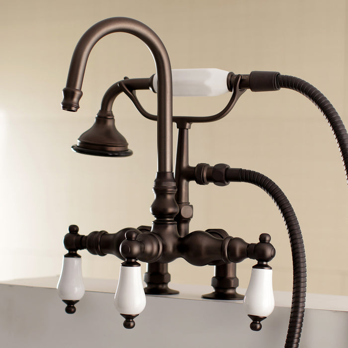 Kingston Brass AE15T5 Aqua Vintage Clawfoot Tub Faucet with Hand Shower, Oil Rubbed Bronze