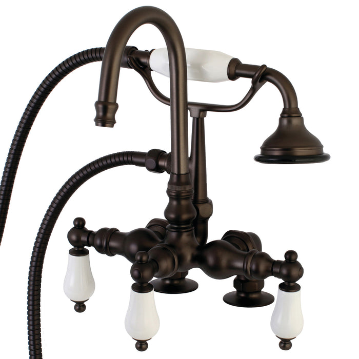 Kingston Brass AE15T5 Aqua Vintage Clawfoot Tub Faucet with Hand Shower, Oil Rubbed Bronze