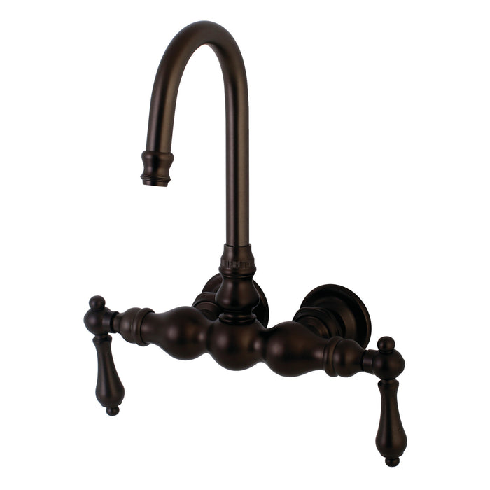 Kingston Brass AE1T5 Aqua Vintage 3-3/8 Inch Wall Mount Tub Faucet, Oil Rubbed Bronze