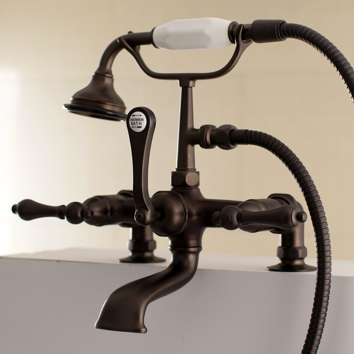 Kingston Brass AE203T5 Aqua Vintage 7-Inch Tub Faucet with Hand Shower, Oil Rubbed Bronze