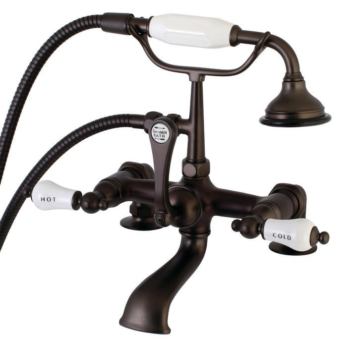 Aqua Vintage AE207T5 Vintage 7-Inch Tub Faucet with Hand Shower, Oil Rubbed Bronze