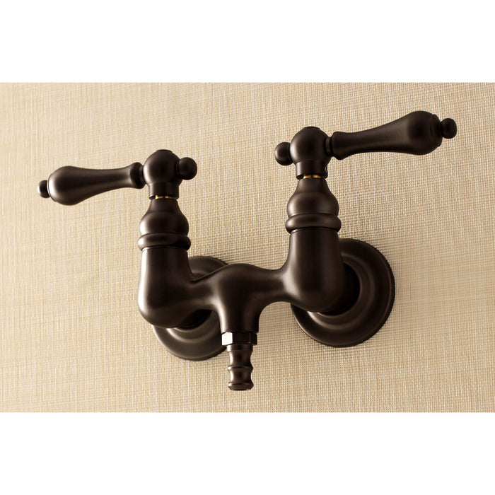 Kingston Brass AE31T5 Aqua Vintage 3-3/8 Inch Wall Mount Tub Faucet, Oil Rubbed Bronze