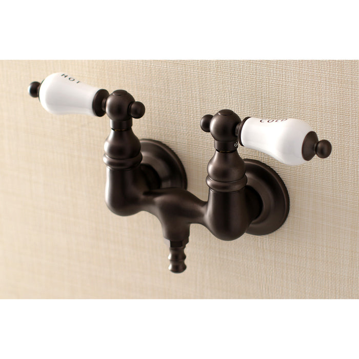 Kingston Brass AE33T5 Aqua Vintage 3-3/8 Inch Wall Mount Tub Faucet, Oil Rubbed Bronze