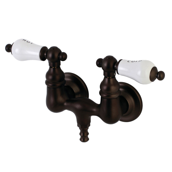 Kingston Brass AE33T5 Aqua Vintage 3-3/8 Inch Wall Mount Tub Faucet, Oil Rubbed Bronze