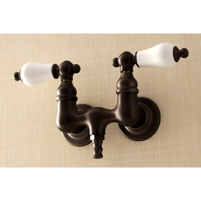 Kingston Brass AE35T5 Aqua Vintage 3-3/8 Inch Wall Mount Tub Faucet, Oil Rubbed Bronze