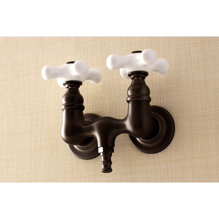 Kingston Brass AE39T5 Aqua Vintage 3-3/8 Inch Wall Mount Tub Faucet, Oil Rubbed Bronze