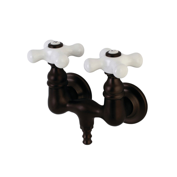 Kingston Brass AE39T5 Aqua Vintage 3-3/8 Inch Wall Mount Tub Faucet, Oil Rubbed Bronze