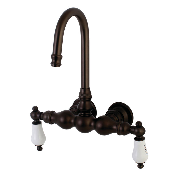 Kingston Brass AE3T5 Aqua Vintage 3-3/8 Inch Wall Mount Tub Faucet, Oil Rubbed Bronze