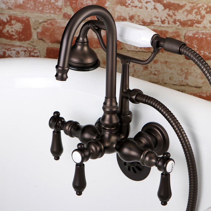 Aqua Vintage AE7T5BAL Heirloom Wall Mount Clawfoot Tub Faucet, Oil Rubbed Bronze