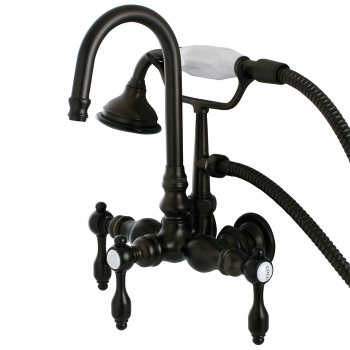 Aqua Vintage AE7T5TAL Tudor Wall Mount Clawfoot Tub Faucet, Oil Rubbed Bronze