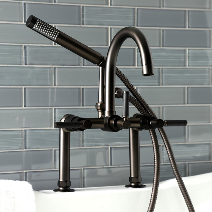 Aqua Vintage AE8105DKL Kaiser 7-Inch Deck Mount Clawfoot Tub Faucet, Oil Rubbed Bronze