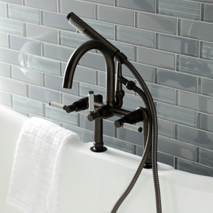 Aqua Vintage AE8105DKL Kaiser 7-Inch Deck Mount Clawfoot Tub Faucet, Oil Rubbed Bronze