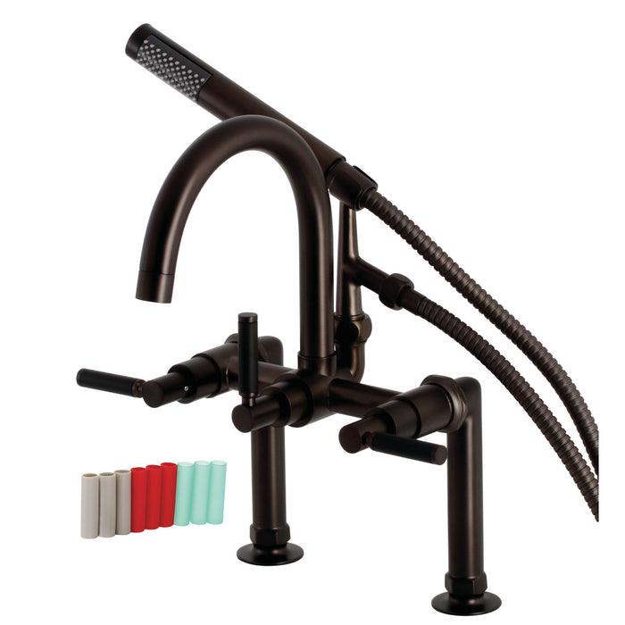 Aqua Vintage AE8105DKL Kaiser 7-Inch Deck Mount Clawfoot Tub Faucet, Oil Rubbed Bronze