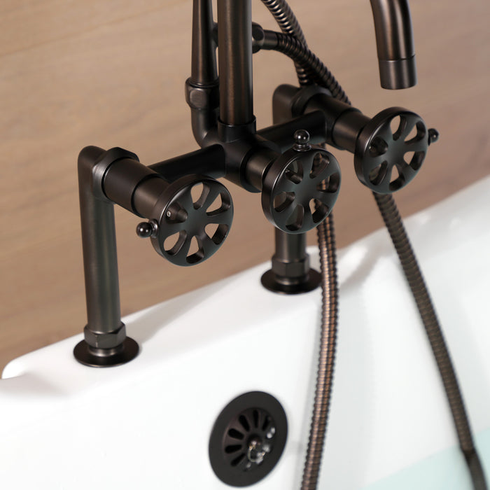 Kingston Brass AE8105RX Belknap 7-Inch Deck Mount Clawfoot Tub Faucet, Oil Rubbed Bronze