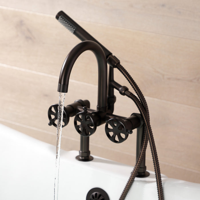 Kingston Brass AE8105RX Belknap 7-Inch Deck Mount Clawfoot Tub Faucet, Oil Rubbed Bronze