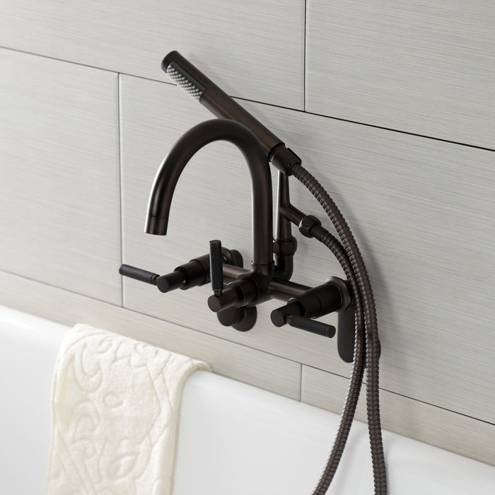 Aqua Vintage AE8155DKL Kaiser 7-Inch Adjustable Wall Mount Clawfoot Tub Faucet, Oil Rubbed Bronze