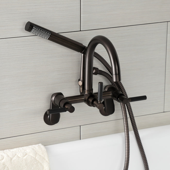 Aqua Vintage AE8155DKL Kaiser 7-Inch Adjustable Wall Mount Clawfoot Tub Faucet, Oil Rubbed Bronze