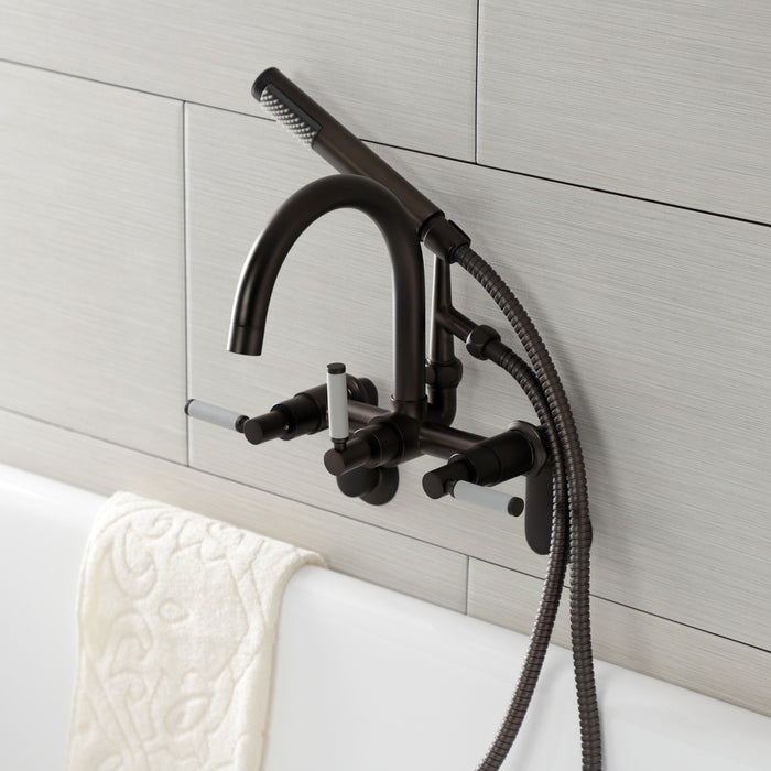 Aqua Vintage AE8155DKL Kaiser 7-Inch Adjustable Wall Mount Clawfoot Tub Faucet, Oil Rubbed Bronze