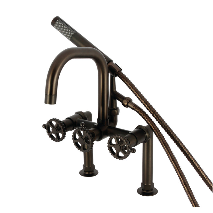 Kingston Brass AE8405CG Fuller 7-Inch Deck Mount Clawfoot Tub Faucet, Oil Rubbed Bronze