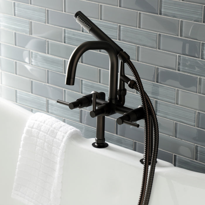 Aqua Vintage AE8405DL Concord Deck Mount Clawfoot Tub Faucet, Oil Rubbed Bronze