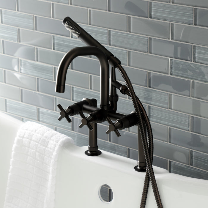 Aqua Vintage AE8405DX Concord Deck Mount Clawfoot Tub Faucet, Oil Rubbed Bronze