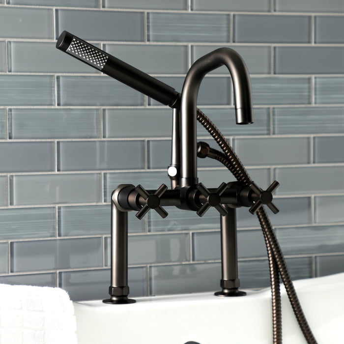 Aqua Vintage AE8405DX Concord Deck Mount Clawfoot Tub Faucet, Oil Rubbed Bronze