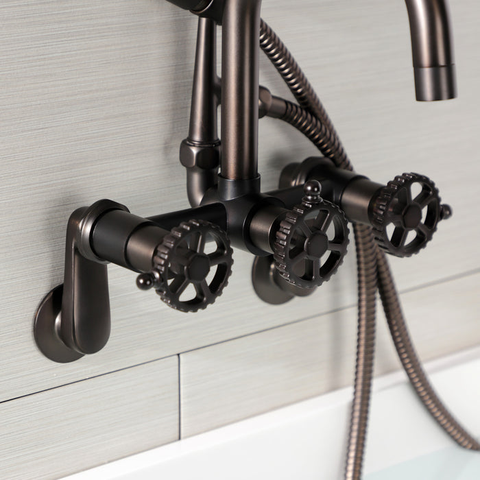 Kingston Brass AE8455CG Fuller Wall Mount Clawfoot Tub Faucet, Oil Rubbed Bronze