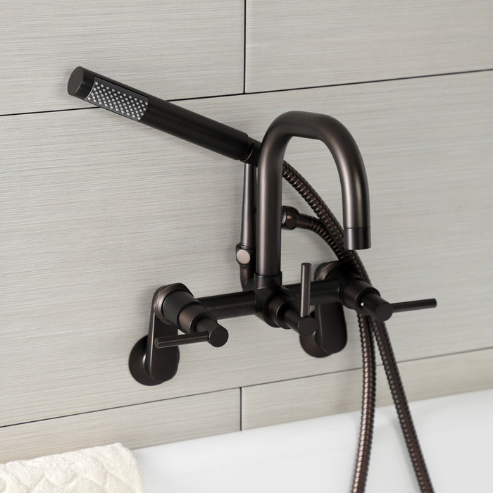 Aqua Vintage AE8455DL Concord Wall Mount Clawfoot Tub Faucet, Oil Rubbed Bronze