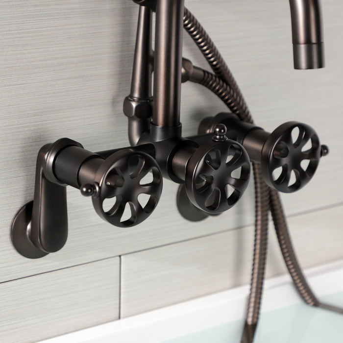 Kingston Brass AE8455RX Belknap Wall Mount Clawfoot Tub Faucet, Oil Rubbed Bronze