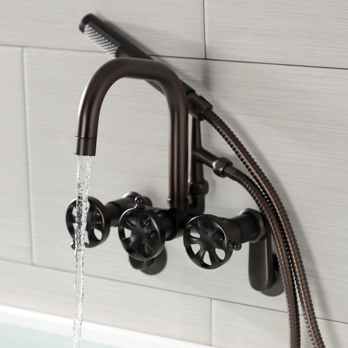 Kingston Brass AE8455RX Belknap Wall Mount Clawfoot Tub Faucet, Oil Rubbed Bronze