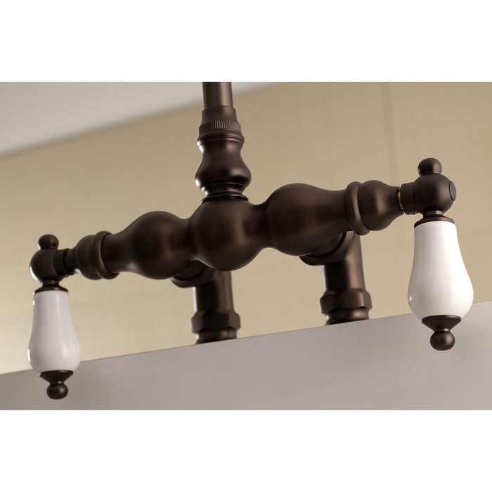 Kingston Brass AE93T5 Auqa Vintage 3-3/8-Inch Deck Mount Tub Faucet, Oil Rubbed Bronze