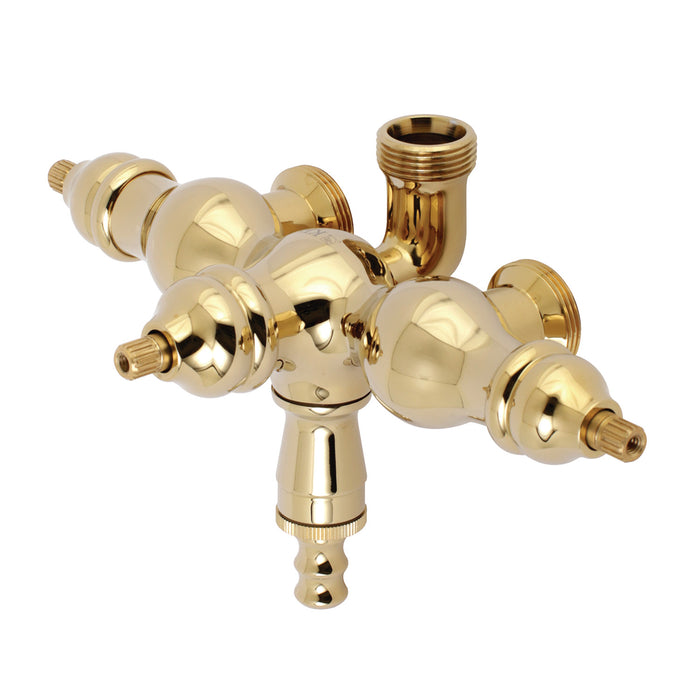 Aqua Vintage AET400-2 Down Spout Tub Faucet Body Only, Polished Brass