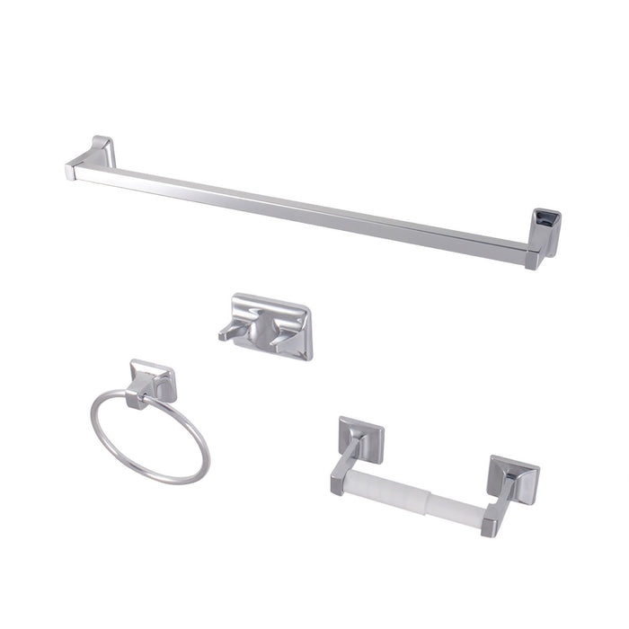 Kingston Brass BA0104C 4-Piece Bathroom Accessory Set, Polished Chrome