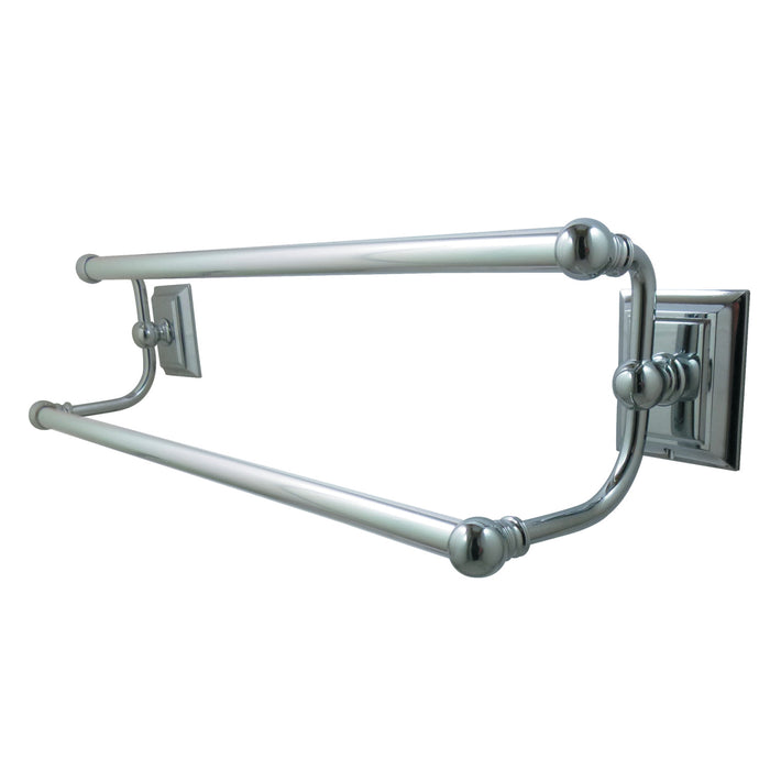 Kingston Brass BA6013C Millennium 24" Dual Towel Bar, Polished Chrome