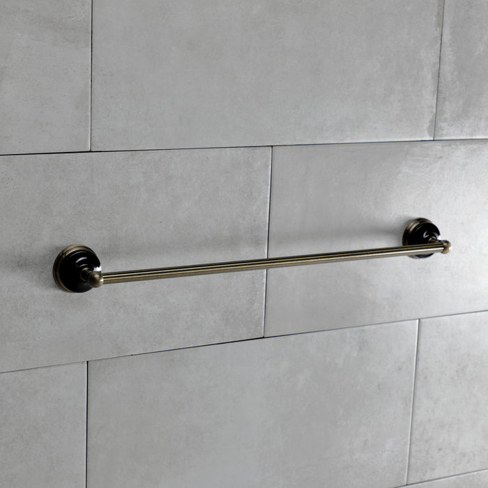 Kingston Brass BA9111AB Water Onyx 24 in. Towel Bar, Antique Brass