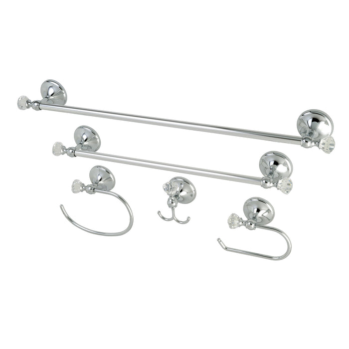 Kingston Brass BAHK71512478C 5-Piece Bathroom Accessory Combo, Polished Chrome