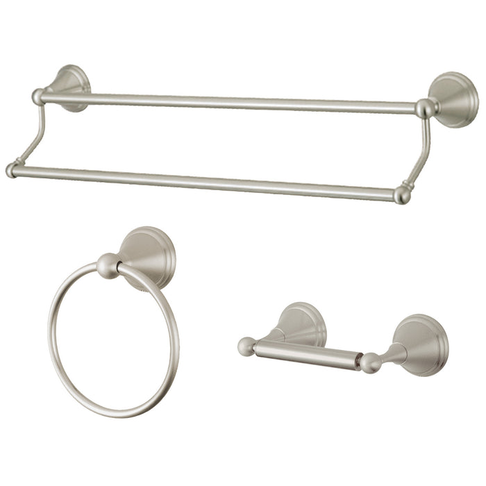 Kingston Brass BAK297348SN 3-Piece Bathroom Accessories Set, Brushed Nickel