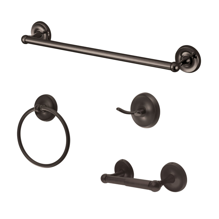 Kingston Brass BAK312478ORB Victorian 4-Piece Bathroom Accessory Set, Oil Rubbed Bronze