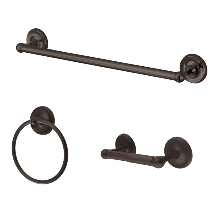 Kingston Brass BAK31248ORB Victorian 3-Piece Bathroom Accessory Set, Oil Rubbed Bronze