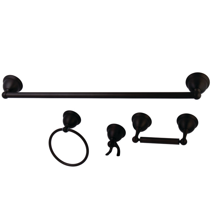 Kingston Brass BAK3961478ORB Restoration 4-Piece Bathroom Hardware, Oil Rubbed Bronze