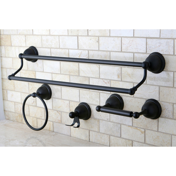 Kingston Brass BAK3963478ORB Restoration 4-Piece Bathroom Hardware, Oil Rubbed Bronze