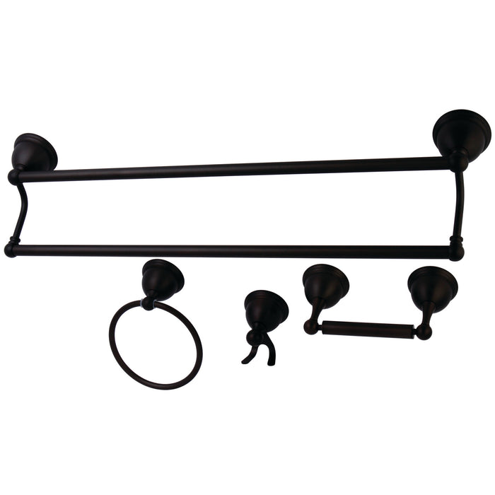 Kingston Brass BAK3963478ORB Restoration 4-Piece Bathroom Hardware, Oil Rubbed Bronze